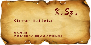 Kirner Szilvia névjegykártya